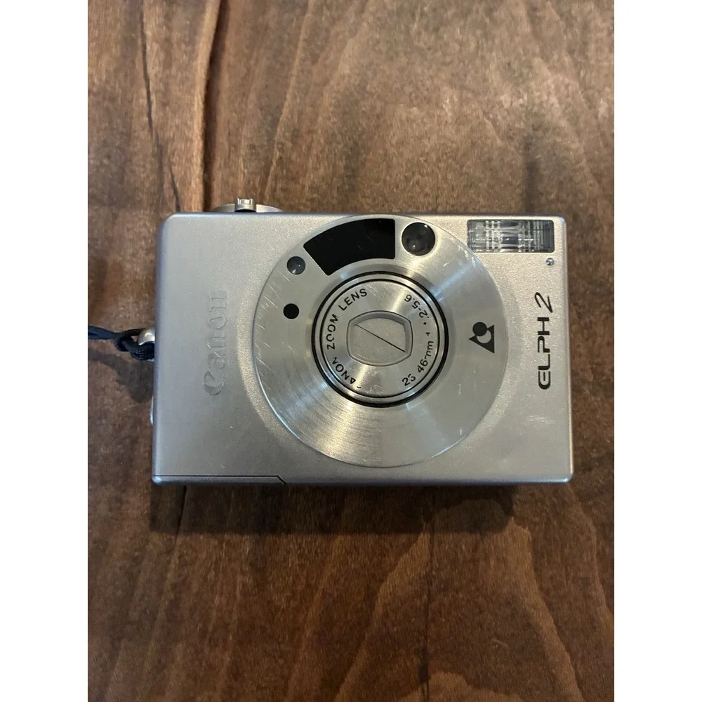 Canon ELPH 2 200M Lense 25 46mm Film Camera Silver Gray‎